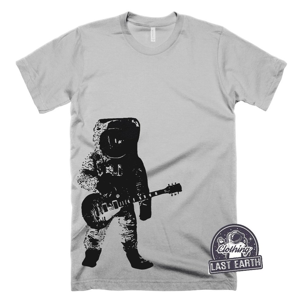 Astronaut T-Shirt Guitar Shirt Funny Music Shirt Outer Space Gifts